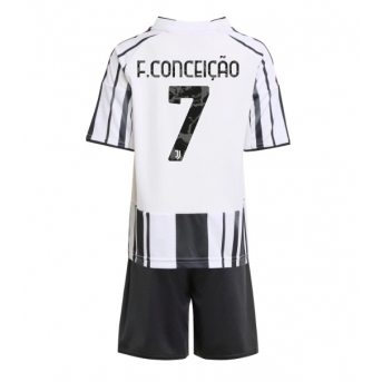 Billige Fotballdrakt Juventus Francisco Conceicao #7 Replika Hjemmedraktsett Barn 2025-26 Kortermet (med bukser)